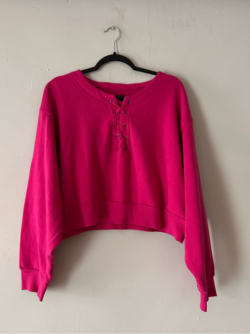 Victoria's Secret Women's Pink Crop Pullover Size XL